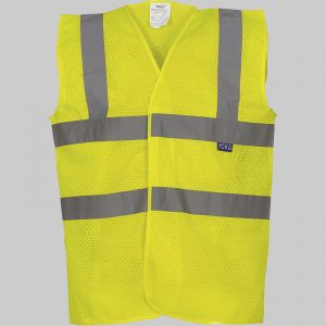 M2YHVW120 - Colete de alta visibilidade de malha perfurada.