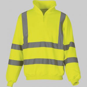 M2YHVK06 - Sweatshirt meio fecho de alta visibilidade- Sweatshirt meio fecho de alta visibilidade