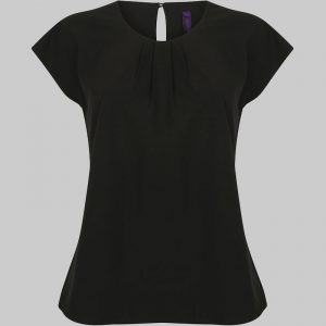 M2H597 - Blusa de senhora com colarinho plissado