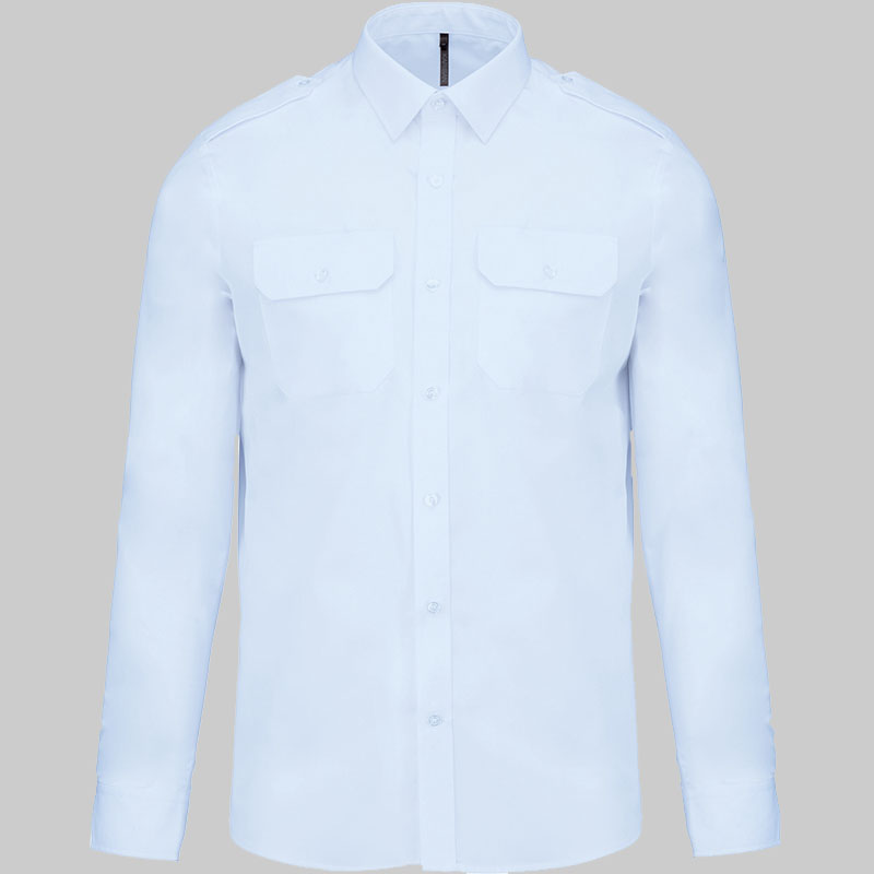 M2K505 - Camisa piloto de homem de manga comprida