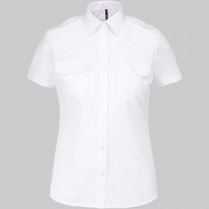 M2K504 - Camisa piloto de senhora de manga curta