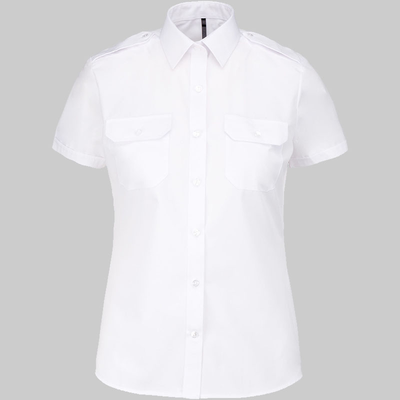 M2K504 - Camisa piloto de senhora de manga curta