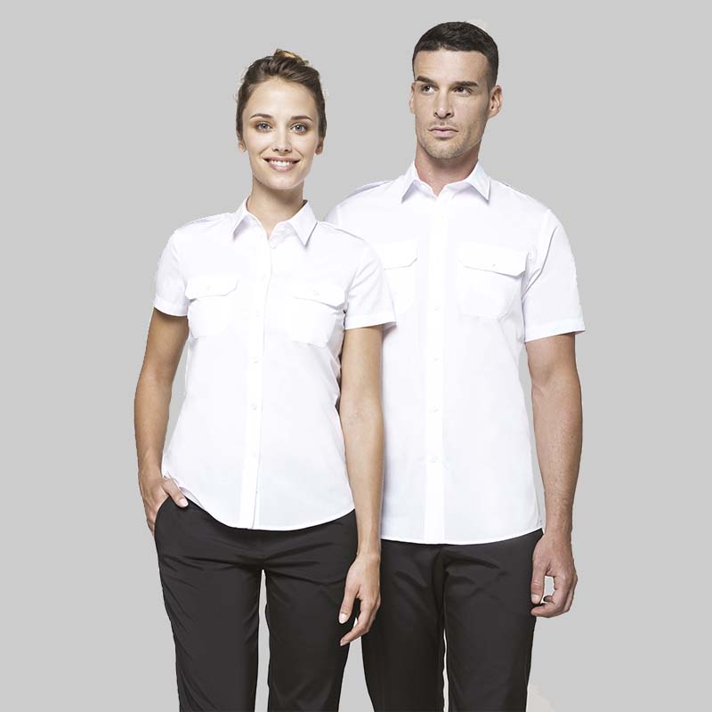 M2K504 - Camisa piloto de senhora de manga curta