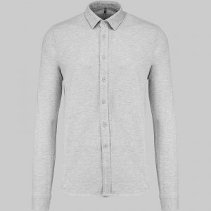 M2K508 - Camisa em malha piqué de manga comprida